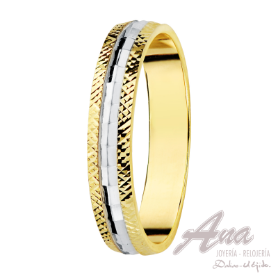 9K ALIANZA ORO BICOLOR...