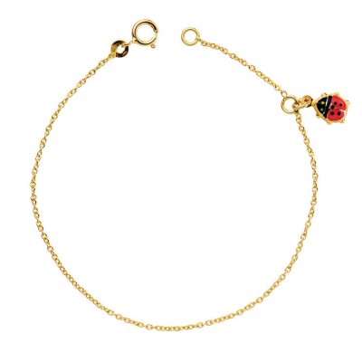 18K PULSERA NIÑA MARIQUITA...