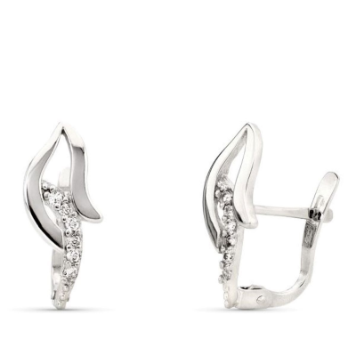 9K PENDIENTES ORO BLANCO...