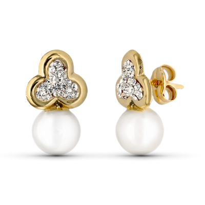 9K PENDIENTES COMUNION ORO...
