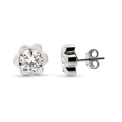 9K PENDIENTES ORO BLANCO...