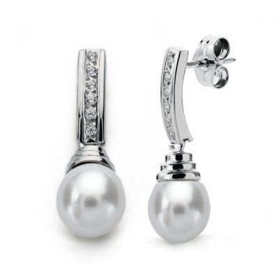9K PENDIENTES ORO BLANCO...