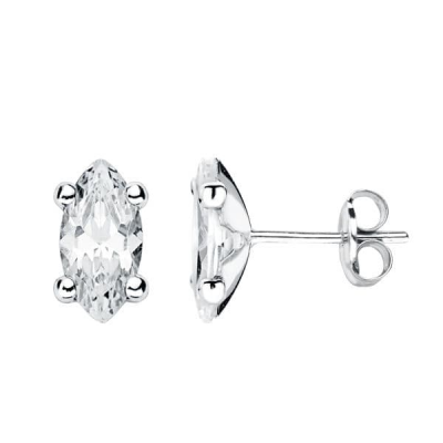 9K PENDIENTES ORO BLANCO...