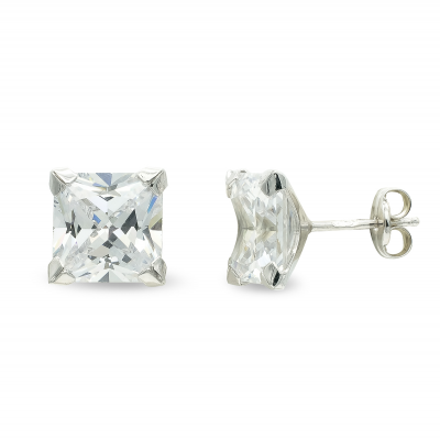 9K PENDIENTES ORO BLANCO...