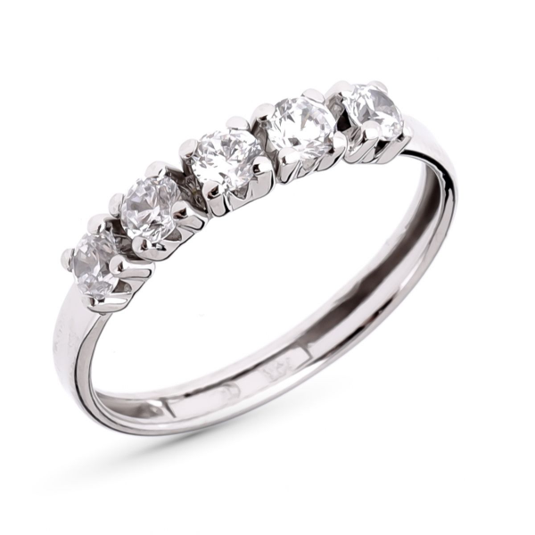 9K SORTIJA QUINTILLO ORO BLANCO...