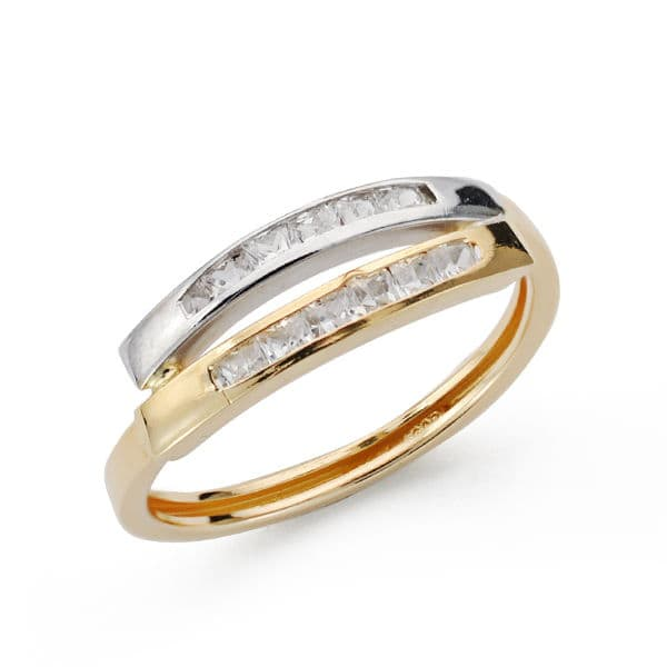 9K SORTIJA ORO AMARILLO BICOLOR CON...