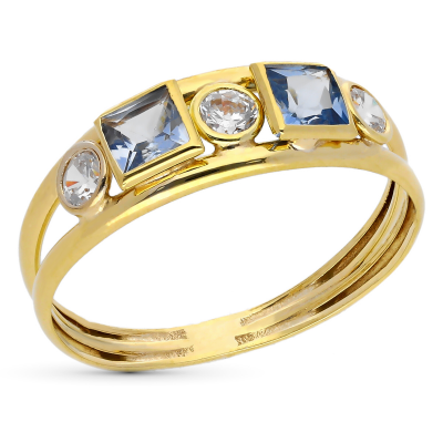 9K SORTIJA ORO BICOLOR...