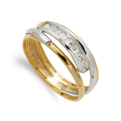 9K SORTIJA ORO BICOLOR...