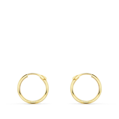 18K AROS ORO AMARILLO MEDIA...