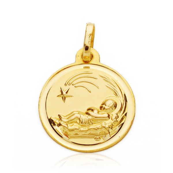 18K MEDALLA ORO AMARILLO NIÑO DEL...