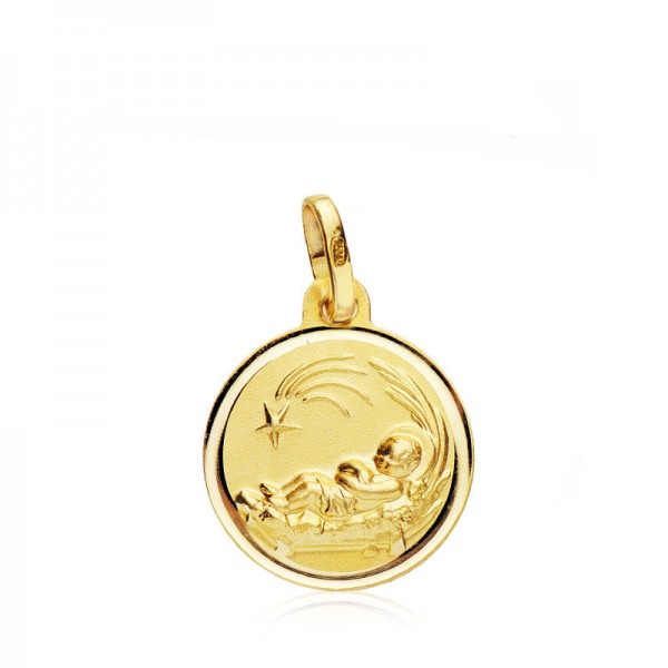 18K MEDALLA ORO AMARILLO NIÑO DEL...