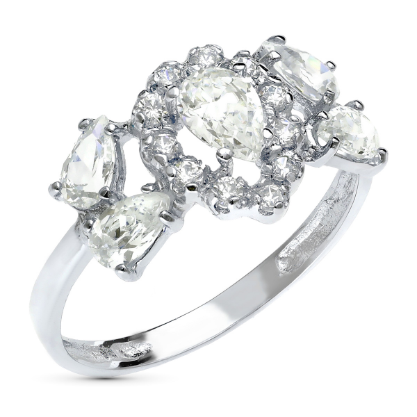 18K SORTIJA ORO BLANCO JUEGO NOVIA...