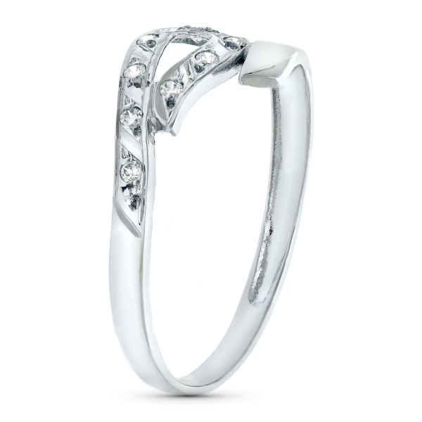 18K SORTIJA ORO BLANCO JUEGO NOVIA...