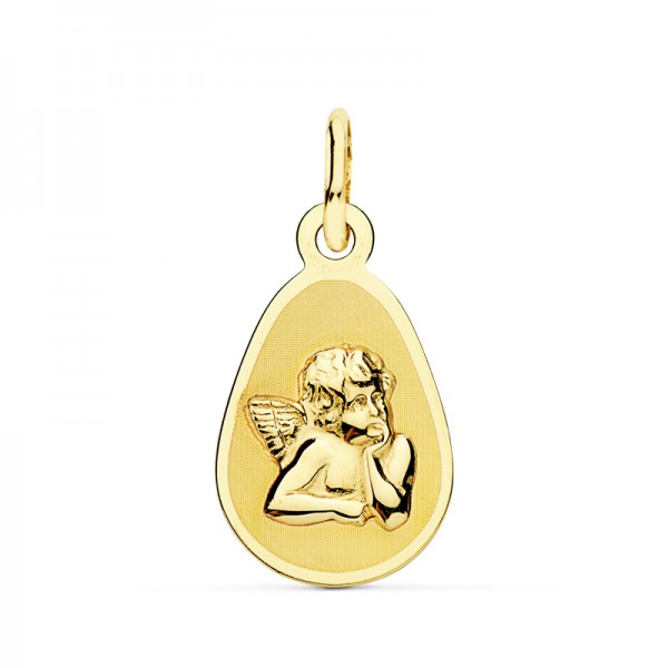 18K MEDALLA ANGEL BURLON. 17X10 MM