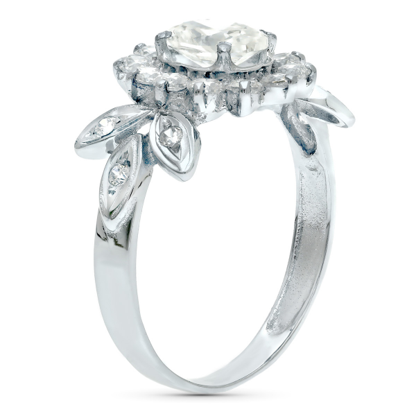 18K SORTIJA ORO BLANCO JUEGO NOVIA...