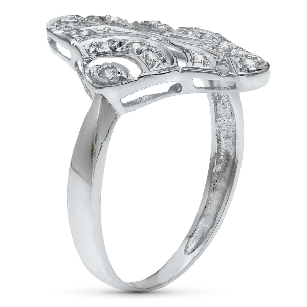 18K SORTIJA ORO BLANCO CON CIRCONITAS...