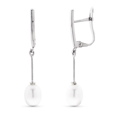 18K PENDIENTES ORO BLANCO...