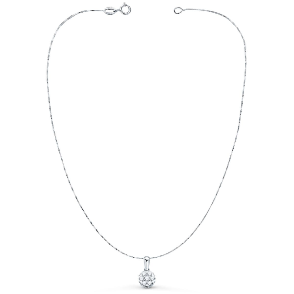 18K GARGANTILLA ORO BLANCO COLGANTE 7...