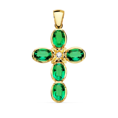 18K CRUZ ORO AMARILLO...