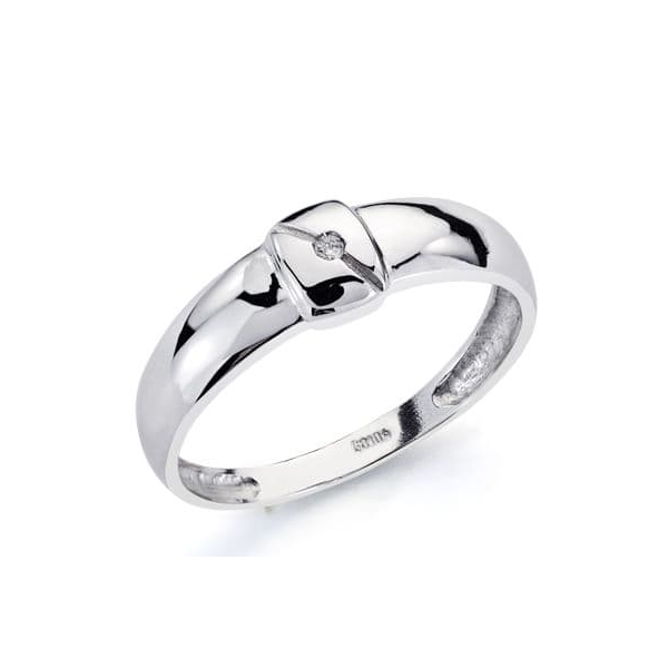 18K SOLITARIO ORO BLANCO DIAMANTE...