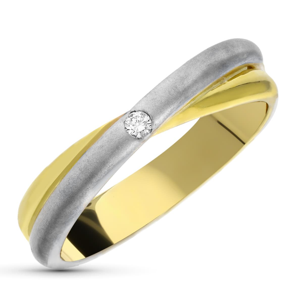 18K SORTIJA ORO BICOLOR BRILLANTE...