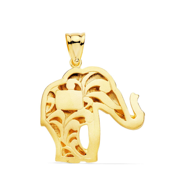 18K COLGANTE ELEFANTE SILUETA 32X30 MM
