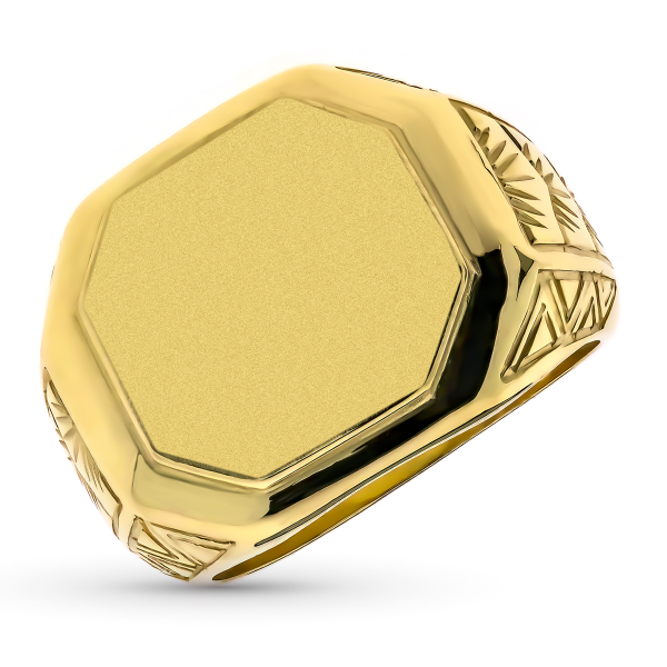 18K SELLO ORO AMARILLO CABALLERO MATE...