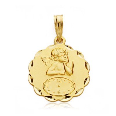 9K MEDALLA REDONDA ANGELITO...