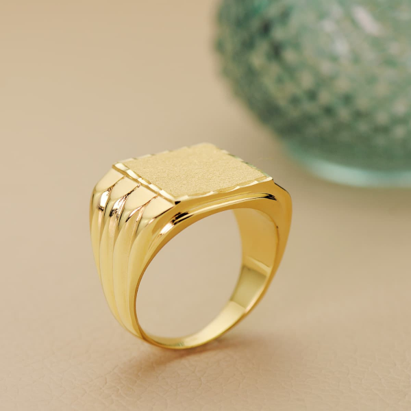 18K SELLO ORO AMARILLO CABALLERO MATE...