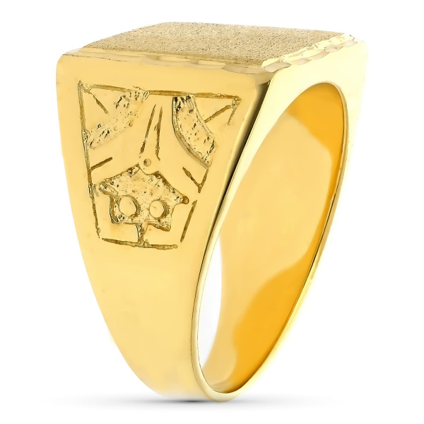 18K SELLO ORO AMARILLO TALLADO...