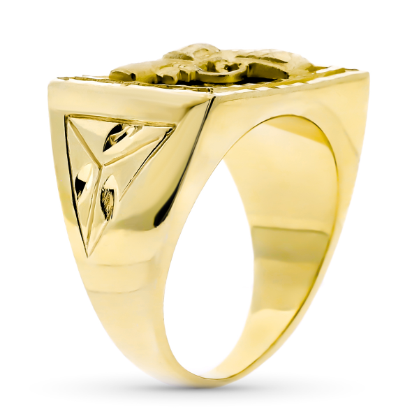 18K SELLO ORO AMARILLO CABALLERO...