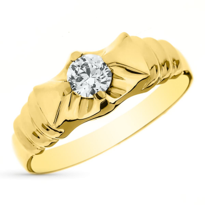 18K SOLITARIO CABALLERO...