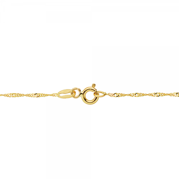 18K CADENA MACIZA SINGAPUR 50 CM 1.2 MM