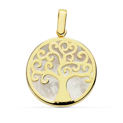 18K COLGANTE NACAR ARBOL DE...