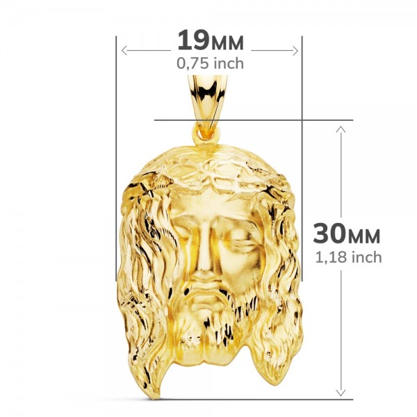 18K COLGANTE ORO AMARILLO CABEZA DE...