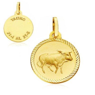18K HOROSCOPO TAURO 20 MM