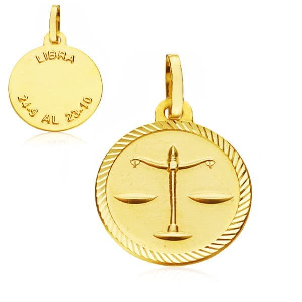 18K HOROSCOPO LIBRA 20 MM