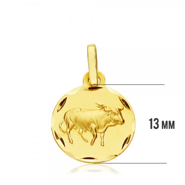 18K HOROSCOPO TAURO 13 MM