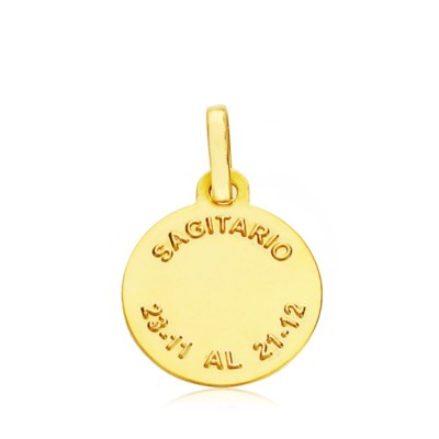 18K HOROSCOPO SAGITARIO 13 MM 2