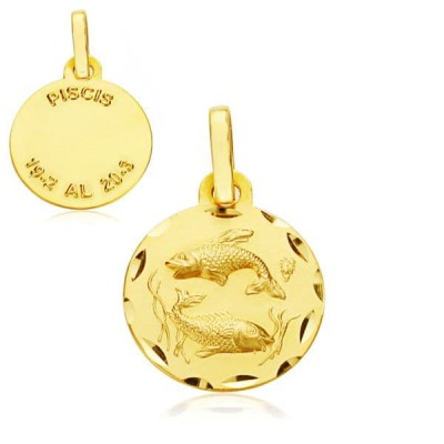 18K HOROSCOPO PISCIS 13 MM
