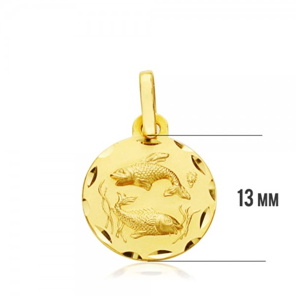 18K HOROSCOPO PISCIS 13 MM
