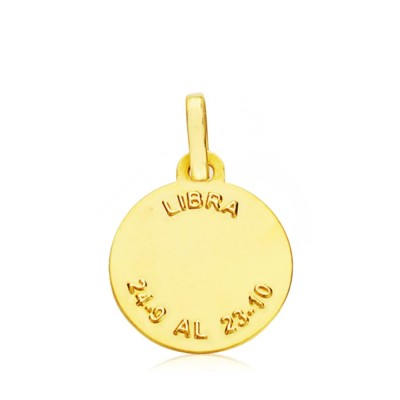 18K HOROSCOPO LIBRA 13 MM 2