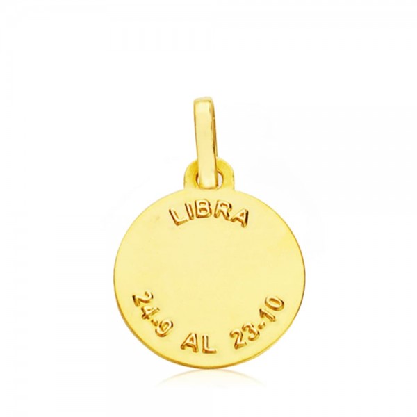 18K HOROSCOPO LIBRA 13 MM