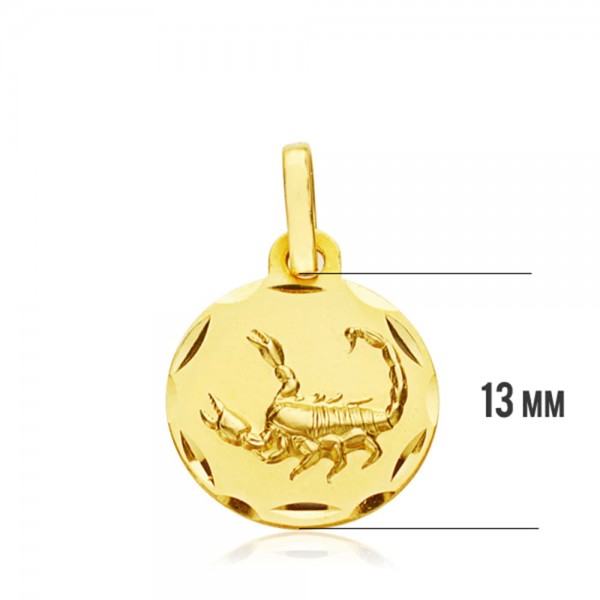 18K HOROSCOPO ESCORPIO 13 MM