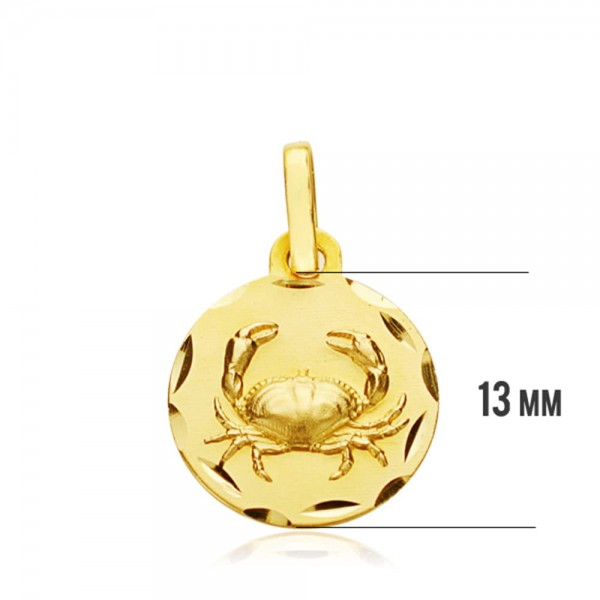 18K HOROSCOPO CANCER 13 MM