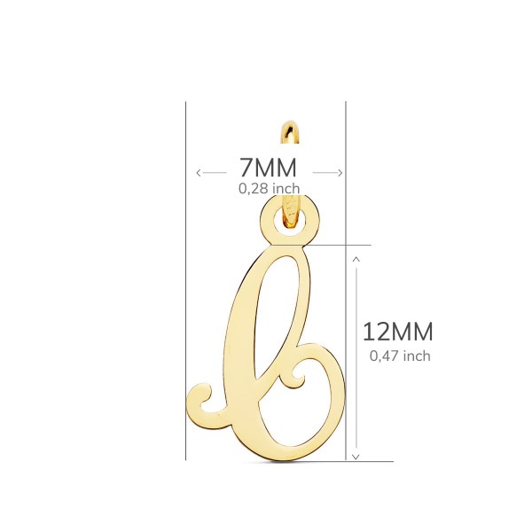 18K COLGANTE LETRA  C  15X9 MM