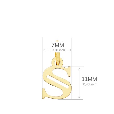 18K COLGANTE LETRA  S  11X7 MM 2