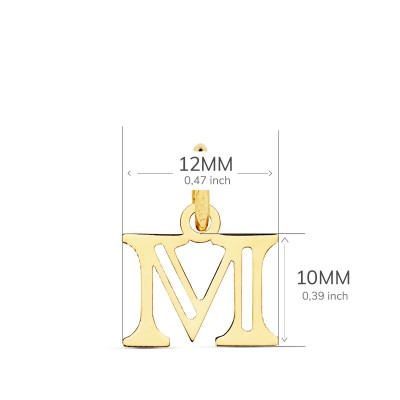 18K COLGANTE LETRA  M  .... 2