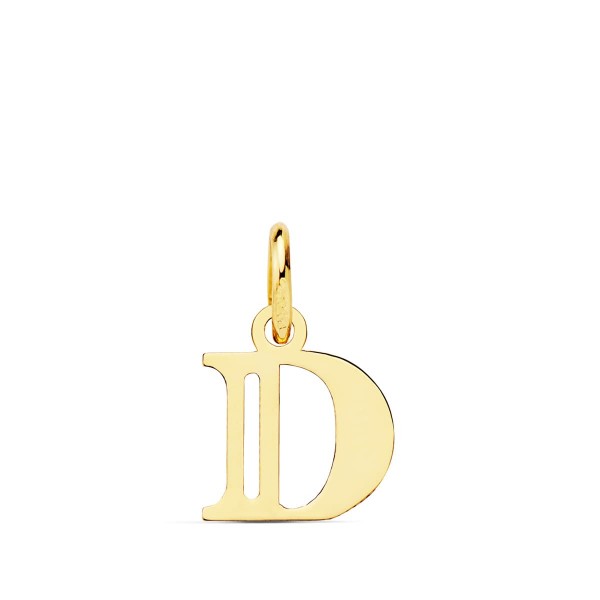 18K COLGANTE LETRA  D  . 11X9 MM