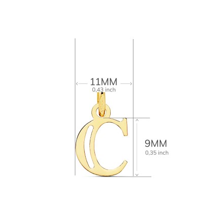 18K COLGANTE LETRA  C  11X9 MM 2